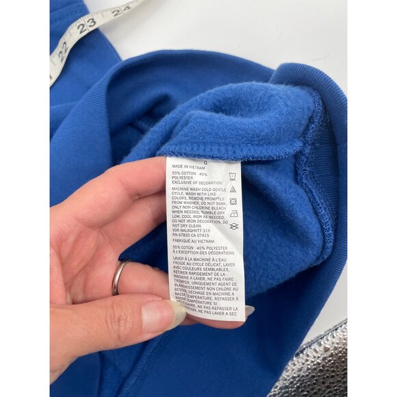 Nautica Mens Large Quarter-Zip Fleece Pullover Sweatshirt Blue Black Color Block - Picture 5 of 7